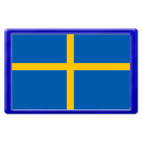 Магнит 45*70 с принтом Флаг Швеции в Кировске, Пластик | Размер: 78*52 мм; Размер печати: 70*45 | Тематика изображения на принте: flag | sverige | sweden | флаг | швеция