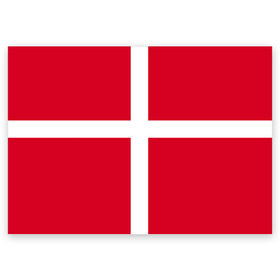 Поздравительная открытка с принтом Флаг Дании в Кировске, 100% бумага | плотность бумаги 280 г/м2, матовая, на обратной стороне линовка и место для марки
 | danmark | denmark | flag | дания | флаг