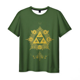 Мужская футболка 3D с принтом The Legend of Zelda в Кировске, 100% полиэфир | прямой крой, круглый вырез горловины, длина до линии бедер | breath of the wild | зельда | земля хайрул | линк