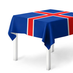 Скатерть 3D с принтом Флаг Исландии в Кировске, 100% полиэстер (ткань не мнется и не растягивается) | Размер: 150*150 см | flag | iceland | island | исландия | флаг