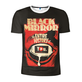 Мужская футболка 3D спортивная с принтом Black Mirror в Кировске, 100% полиэстер с улучшенными характеристиками | приталенный силуэт, круглая горловина, широкие плечи, сужается к линии бедра | black mirror | сериал | черное зеркало