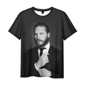 Мужская футболка 3D с принтом Tom Hardy в Кировске, 100% полиэфир | прямой крой, круглый вырез горловины, длина до линии бедер | tom hardy | актеры | том харди