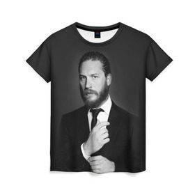 Женская футболка 3D с принтом Tom Hardy в Кировске, 100% полиэфир ( синтетическое хлопкоподобное полотно) | прямой крой, круглый вырез горловины, длина до линии бедер | tom hardy | актеры | том харди