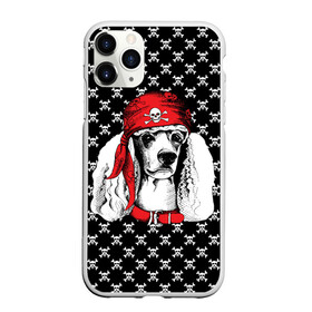 Чехол для iPhone 11 Pro матовый с принтом Пудель пират в Кировске, Силикон |  | animal | dog | pet | puppy | skull | арт | животные | пес | пират | пудель | собаки | текстура | череп