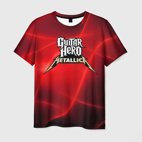 Мужская футболка 3D с принтом Guitar Hero Metallica в Кировске, 100% полиэфир | прямой крой, круглый вырез горловины, длина до линии бедер | hard rock | heavy metal | hevy metal | metallica | music | rock | thrash metal | металлика | музыка | рок