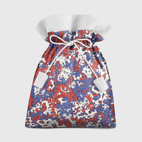 Подарочный 3D мешок с принтом Бело-сине-красный камуфляж в Кировске, 100% полиэстер | Размер: 29*39 см | Тематика изображения на принте: белый | красный | милитари | паттрен | россия | синий | текстура | триколор | флаг