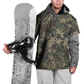 Накидка на куртку 3D с принтом Камуфляж со звездами в Кировске, 100% полиэстер |  | Тематика изображения на принте: геометрия | звезда | звезды | милитари | паттерн | текстура | фигуры | хаки