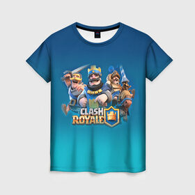 Женская футболка 3D с принтом Clash of royale в Кировске, 100% полиэфир ( синтетическое хлопкоподобное полотно) | прямой крой, круглый вырез горловины, длина до линии бедер | clash of royale | клэш оф роял