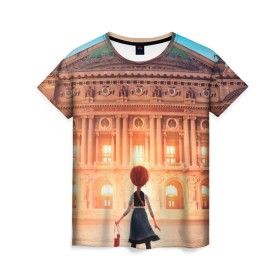 Женская футболка 3D с принтом Балерина в Кировске, 100% полиэфир ( синтетическое хлопкоподобное полотно) | прямой крой, круглый вырез горловины, длина до линии бедер | балерина | виктор | камилла | одетта | опера | фелис
