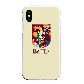 Чехол для iPhone XS Max матовый с принтом Led Zeppelin Art в Кировске, Силикон | Область печати: задняя сторона чехла, без боковых панелей | poster