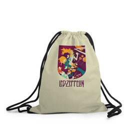 Рюкзак-мешок 3D с принтом Led Zeppelin Art в Кировске, 100% полиэстер | плотность ткани — 200 г/м2, размер — 35 х 45 см; лямки — толстые шнурки, застежка на шнуровке, без карманов и подкладки | Тематика изображения на принте: poster