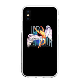 Чехол для iPhone XS Max матовый с принтом Led Zeppelin Angel в Кировске, Силикон | Область печати: задняя сторона чехла, без боковых панелей | рок