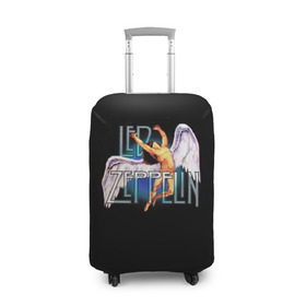 Чехол для чемодана 3D с принтом Led Zeppelin Angel в Кировске, 86% полиэфир, 14% спандекс | двустороннее нанесение принта, прорези для ручек и колес | Тематика изображения на принте: рок