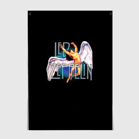 Постер с принтом Led Zeppelin Angel в Кировске, 100% бумага
 | бумага, плотность 150 мг. Матовая, но за счет высокого коэффициента гладкости имеет небольшой блеск и дает на свету блики, но в отличии от глянцевой бумаги не покрыта лаком | рок