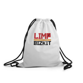 Рюкзак-мешок 3D с принтом Limp Bizkit Logo в Кировске, 100% полиэстер | плотность ткани — 200 г/м2, размер — 35 х 45 см; лямки — толстые шнурки, застежка на шнуровке, без карманов и подкладки | 