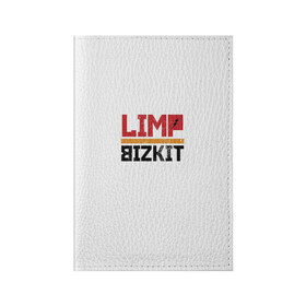 Обложка для паспорта матовая кожа с принтом Limp Bizkit Logo в Кировске, натуральная матовая кожа | размер 19,3 х 13,7 см; прозрачные пластиковые крепления | 