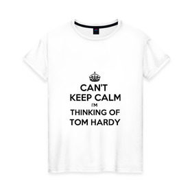 Женская футболка хлопок с принтом Tom Hardy в Кировске, 100% хлопок | прямой крой, круглый вырез горловины, длина до линии бедер, слегка спущенное плечо | Тематика изображения на принте: tom hardy | актеры | том харди
