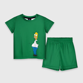 Детский костюм с шортами 3D с принтом Green в Кировске,  |  | homer | simpsons | гомер | симпсон | симпсоны