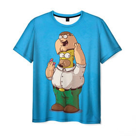 Мужская футболка 3D с принтом Homer Dad в Кировске, 100% полиэфир | прямой крой, круглый вырез горловины, длина до линии бедер | simpsons | гомер | симпсоны