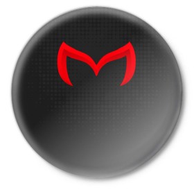 Значок с принтом New Mazda в Кировске,  металл | круглая форма, металлическая застежка в виде булавки | mazda | мазда