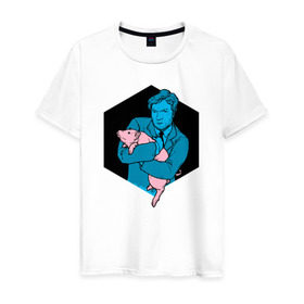 Мужская футболка хлопок с принтом black mirror в Кировске, 100% хлопок | прямой крой, круглый вырез горловины, длина до линии бедер, слегка спущенное плечо. | 