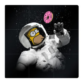Магнитный плакат 3Х3 с принтом Гомер в космосе в Кировске, Полимерный материал с магнитным слоем | 9 деталей размером 9*9 см | simpsons | гомер | симпсоны