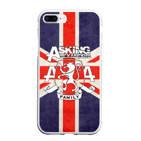 Чехол для iPhone 7Plus/8 Plus матовый с принтом Asking Alexandria флаг Англии в Кировске, Силикон | Область печати: задняя сторона чехла, без боковых панелей | бен брюс | герб | группа | джеймс касселлс | дэнни уорсноп | жанр | кэмерон лидделл | лев | музыка | музыканты | песни | рок | сэм бэттли | хэви метал | электроникор