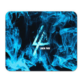 Коврик прямоугольный с принтом Linkin Park синий дым в Кировске, натуральный каучук | размер 230 х 185 мм; запечатка лицевой стороны | альтернативный рок | линкин парк