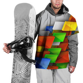 Накидка на куртку 3D с принтом Абстрактные фигуры в Кировске, 100% полиэстер |  | Тематика изображения на принте: грань | краски | кубик | кубики | линии | мозаика | разноцветные кубы | ребро | текстура | тени | узор