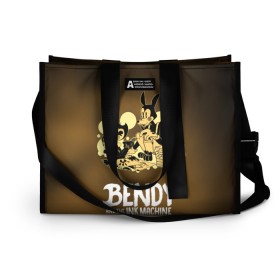 Сумка-шоппер 3D с принтом Bendy and the ink machine (3D) в Кировске, 100% полиэстер | застегивается на металлическую кнопку; внутренний карман застегивается на молнию. Стенки укреплены специальным мягким материалом, чтобы защитить содержимое от несильных ударов
 | bendy | horror | ink | machine