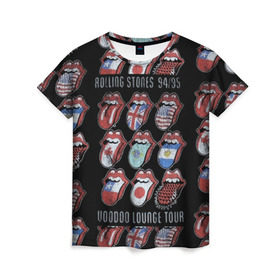 Женская футболка 3D с принтом The Rolling Stones в Кировске, 100% полиэфир ( синтетическое хлопкоподобное полотно) | прямой крой, круглый вырез горловины, длина до линии бедер | англия | аргентина | блюз рок | канада | мик джаггер | музыка | песни | психоделический рок | ритм н блюз | рок | рок н ролл | ролинг | рот | стоун | стоунз | сша | флаг | язык | япония