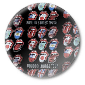 Значок с принтом The Rolling Stones в Кировске,  металл | круглая форма, металлическая застежка в виде булавки | англия | аргентина | блюз рок | канада | мик джаггер | музыка | песни | психоделический рок | ритм н блюз | рок | рок н ролл | ролинг | рот | стоун | стоунз | сша | флаг | язык | япония