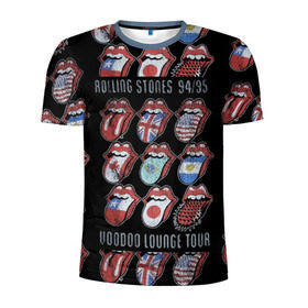 Мужская футболка 3D спортивная с принтом The Rolling Stones в Кировске, 100% полиэстер с улучшенными характеристиками | приталенный силуэт, круглая горловина, широкие плечи, сужается к линии бедра | Тематика изображения на принте: англия | аргентина | блюз рок | канада | мик джаггер | музыка | песни | психоделический рок | ритм н блюз | рок | рок н ролл | ролинг | рот | стоун | стоунз | сша | флаг | язык | япония