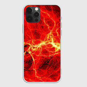 Чехол для iPhone 12 Pro Max с принтом Огненные молнии в Кировске, Силикон |  | абстракции | арт | молния | огонь | полосы | узорыpattern