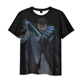 Мужская футболка 3D с принтом Берсерк в Кировске, 100% полиэфир | прямой крой, круглый вырез горловины, длина до линии бедер | anime | berserk | kenpuu denki berserk | берсерк