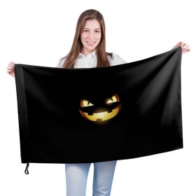 Флаг 3D с принтом Happy Halloween в Кировске, 100% полиэстер | плотность ткани — 95 г/м2, размер — 67 х 109 см. Принт наносится с одной стороны | 