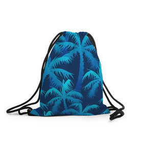 Рюкзак-мешок 3D с принтом Пальмы в Кировске, 100% полиэстер | плотность ткани — 200 г/м2, размер — 35 х 45 см; лямки — толстые шнурки, застежка на шнуровке, без карманов и подкладки | summer | лес | пальмы | природа