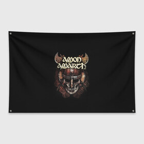 Флаг-баннер с принтом AMON AMARTH в Кировске, 100% полиэстер | размер 67 х 109 см, плотность ткани — 95 г/м2; по краям флага есть четыре люверса для крепления | роковая гора