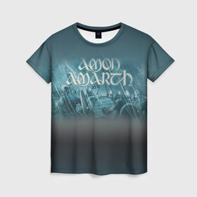 Женская футболка 3D с принтом AMON AMARTH в Кировске, 100% полиэфир ( синтетическое хлопкоподобное полотно) | прямой крой, круглый вырез горловины, длина до линии бедер | роковая гора