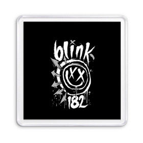 Магнит 55*55 с принтом Blink-182 в Кировске, Пластик | Размер: 65*65 мм; Размер печати: 55*55 мм | blink | california | pop | punk | rock | группа | калифорния | панк | рок