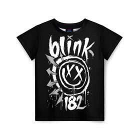 Детская футболка 3D с принтом Blink-182 в Кировске, 100% гипоаллергенный полиэфир | прямой крой, круглый вырез горловины, длина до линии бедер, чуть спущенное плечо, ткань немного тянется | Тематика изображения на принте: blink | california | pop | punk | rock | группа | калифорния | панк | рок