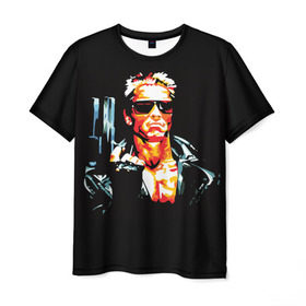 Мужская футболка 3D с принтом Terminator Combat Sambo 3D в Кировске, 100% полиэфир | прямой крой, круглый вырез горловины, длина до линии бедер | терминатор