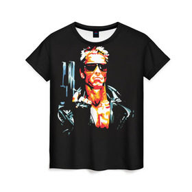 Женская футболка 3D с принтом Terminator Combat Sambo 3D в Кировске, 100% полиэфир ( синтетическое хлопкоподобное полотно) | прямой крой, круглый вырез горловины, длина до линии бедер | терминатор
