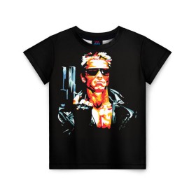 Детская футболка 3D с принтом Terminator Combat Sambo 3D в Кировске, 100% гипоаллергенный полиэфир | прямой крой, круглый вырез горловины, длина до линии бедер, чуть спущенное плечо, ткань немного тянется | Тематика изображения на принте: терминатор