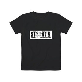 Детская футболка хлопок с принтом Stalker в Кировске, 100% хлопок | круглый вырез горловины, полуприлегающий силуэт, длина до линии бедер | stalker | сталкер