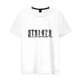 Мужская футболка хлопок с принтом Stalker в Кировске, 100% хлопок | прямой крой, круглый вырез горловины, длина до линии бедер, слегка спущенное плечо. | stalker | сталкер