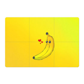 Магнитный плакат 3Х2 с принтом Just Banana (Yellow) в Кировске, Полимерный материал с магнитным слоем | 6 деталей размером 9*9 см | banana | банан | желтый | оранжевый | фрукты