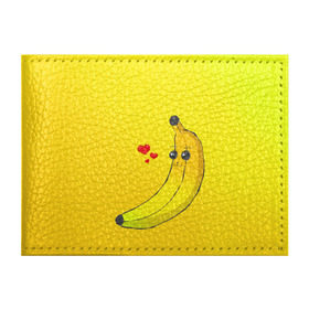 Обложка для студенческого билета с принтом Just Banana (Yellow) в Кировске, натуральная кожа | Размер: 11*8 см; Печать на всей внешней стороне | Тематика изображения на принте: banana | банан | желтый | оранжевый | фрукты