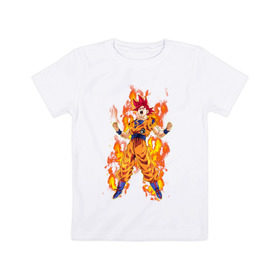 Детская футболка хлопок с принтом Dragon Ball в Кировске, 100% хлопок | круглый вырез горловины, полуприлегающий силуэт, длина до линии бедер | anime | dragon ball | goku | драгон болл