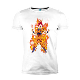 Мужская футболка премиум с принтом Dragon Ball в Кировске, 92% хлопок, 8% лайкра | приталенный силуэт, круглый вырез ворота, длина до линии бедра, короткий рукав | anime | dragon ball | goku | драгон болл